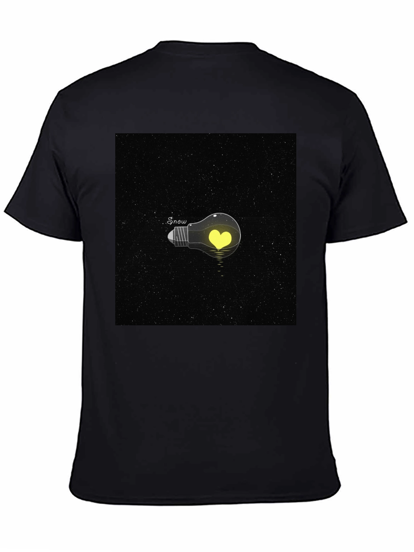 Heart Bulb Tee - Mens Black Graphic T-Shirt