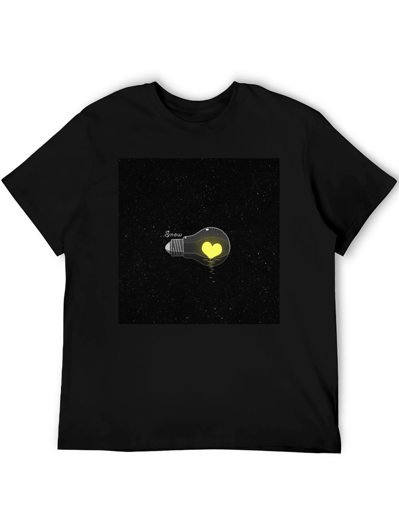 Heart Bulb Tee - Mens Black Graphic T-Shirt