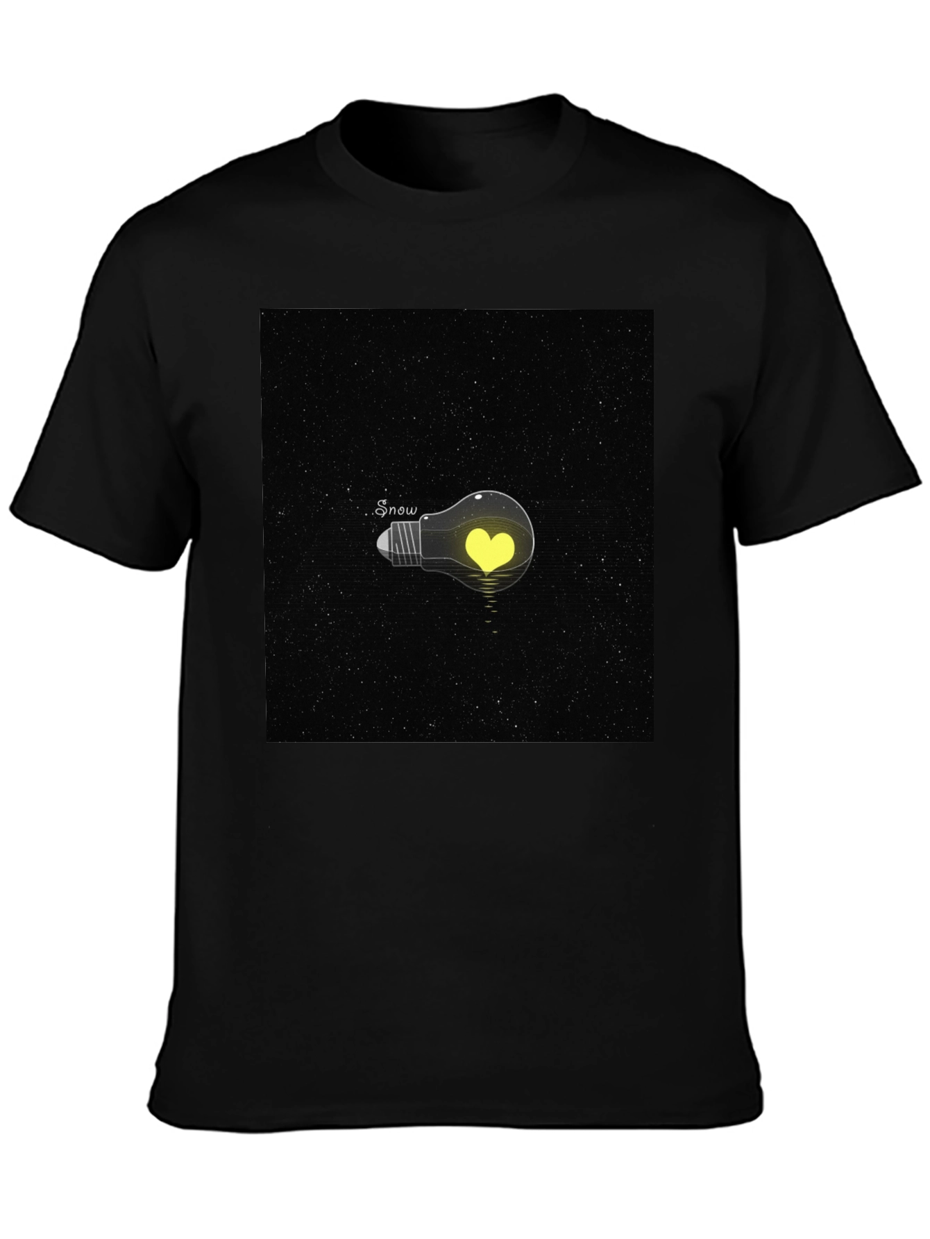 Heart Bulb Tee - Mens Black Graphic T-Shirt