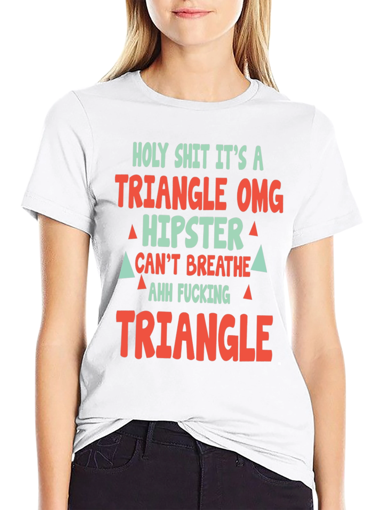 Funny Triangle Graphic Tee - Hipster Humor T-Shirt