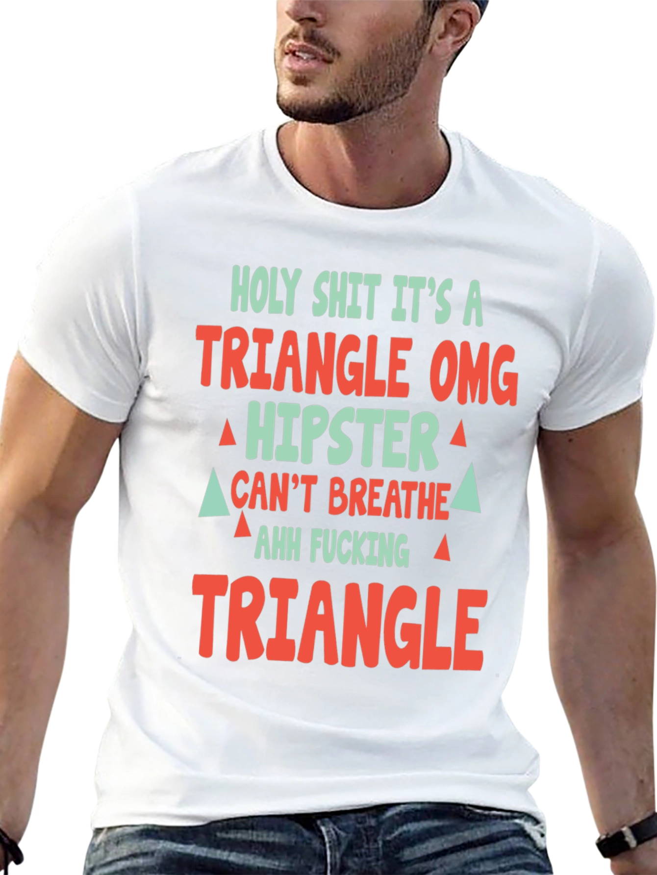 Funny Triangle Graphic Tee - Hipster Humor T-Shirt