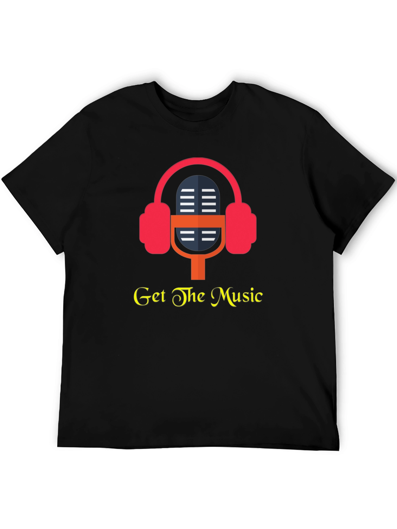 Get the Music T-Shirt - Headphones Microphone Design