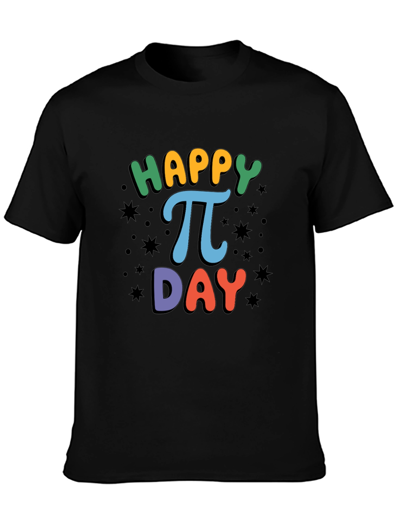 Happy Pi Day T-Shirt Black Cotton Unisex