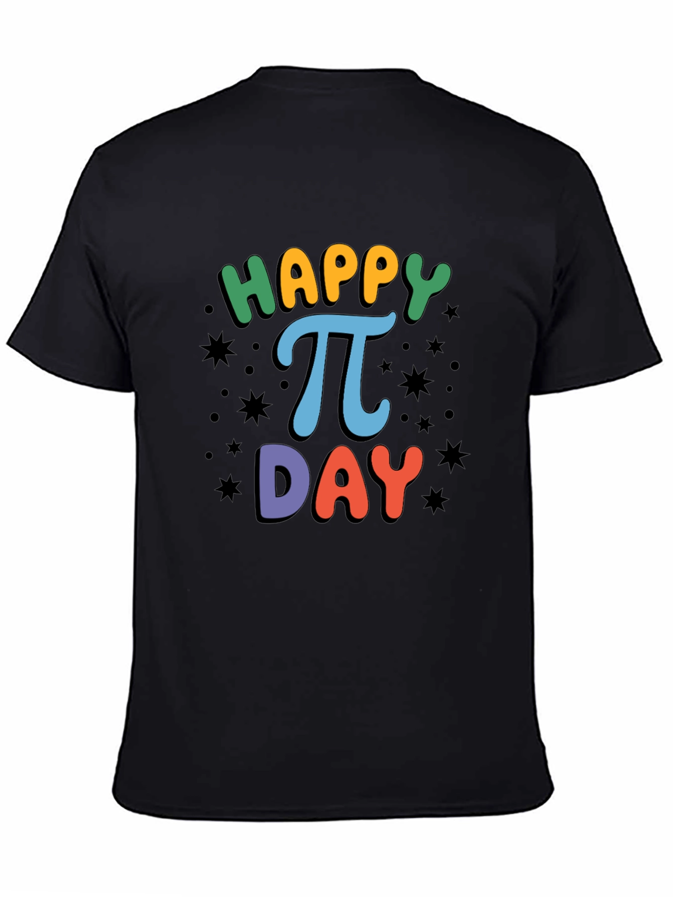 Happy Pi Day T-Shirt Black Cotton Unisex