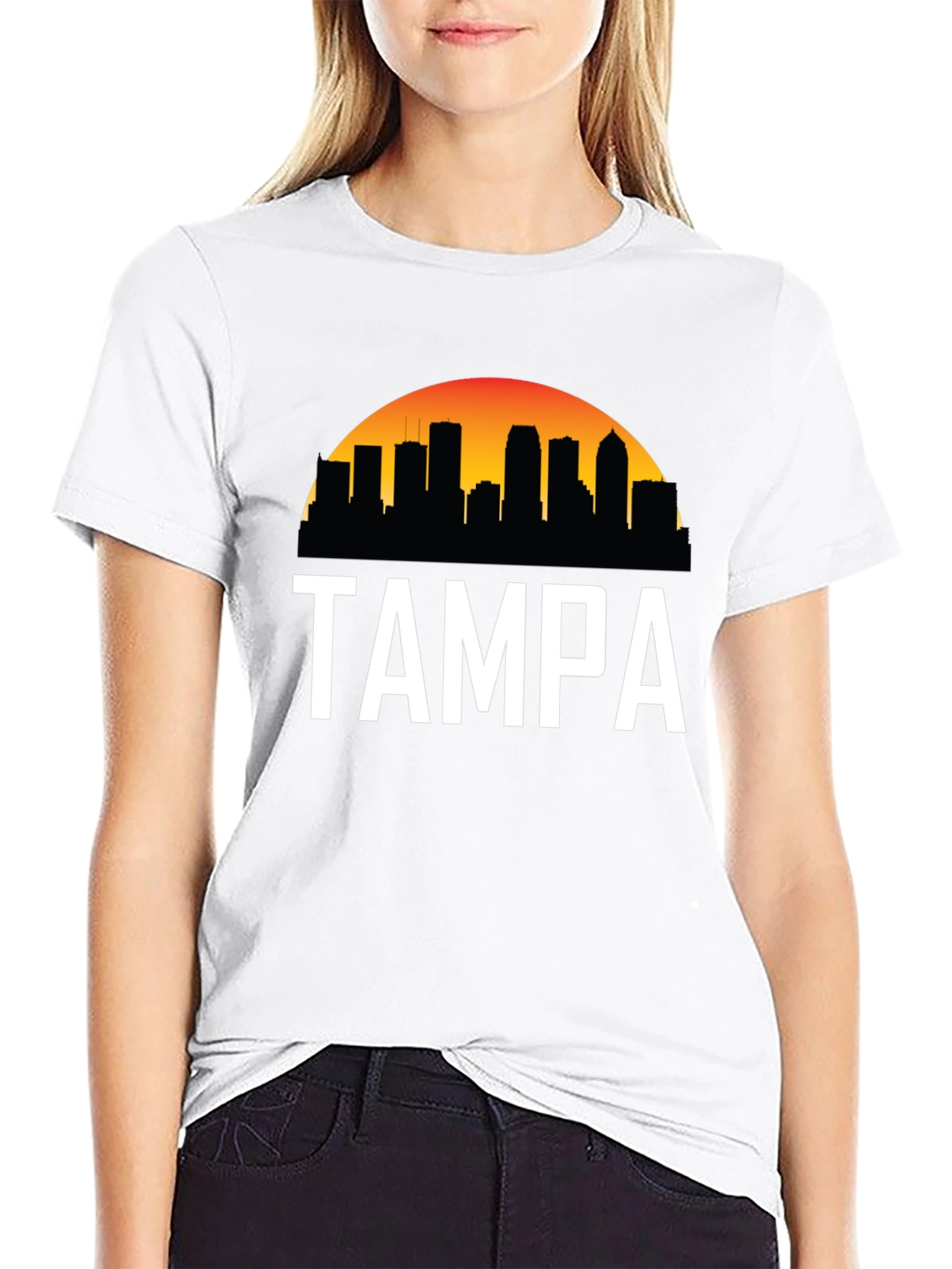 Tampa Skyline Graphic Tee - City Pride Black T-Shirt