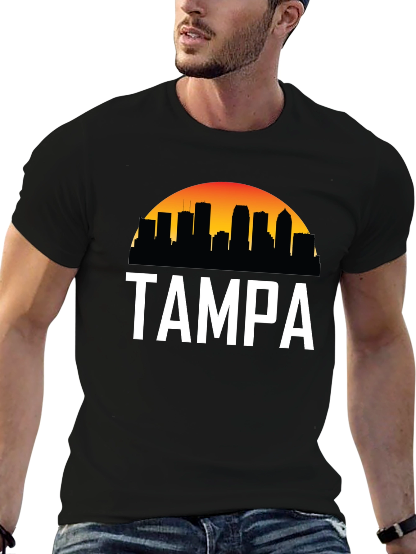 Tampa Skyline Graphic Tee - City Pride Black T-Shirt