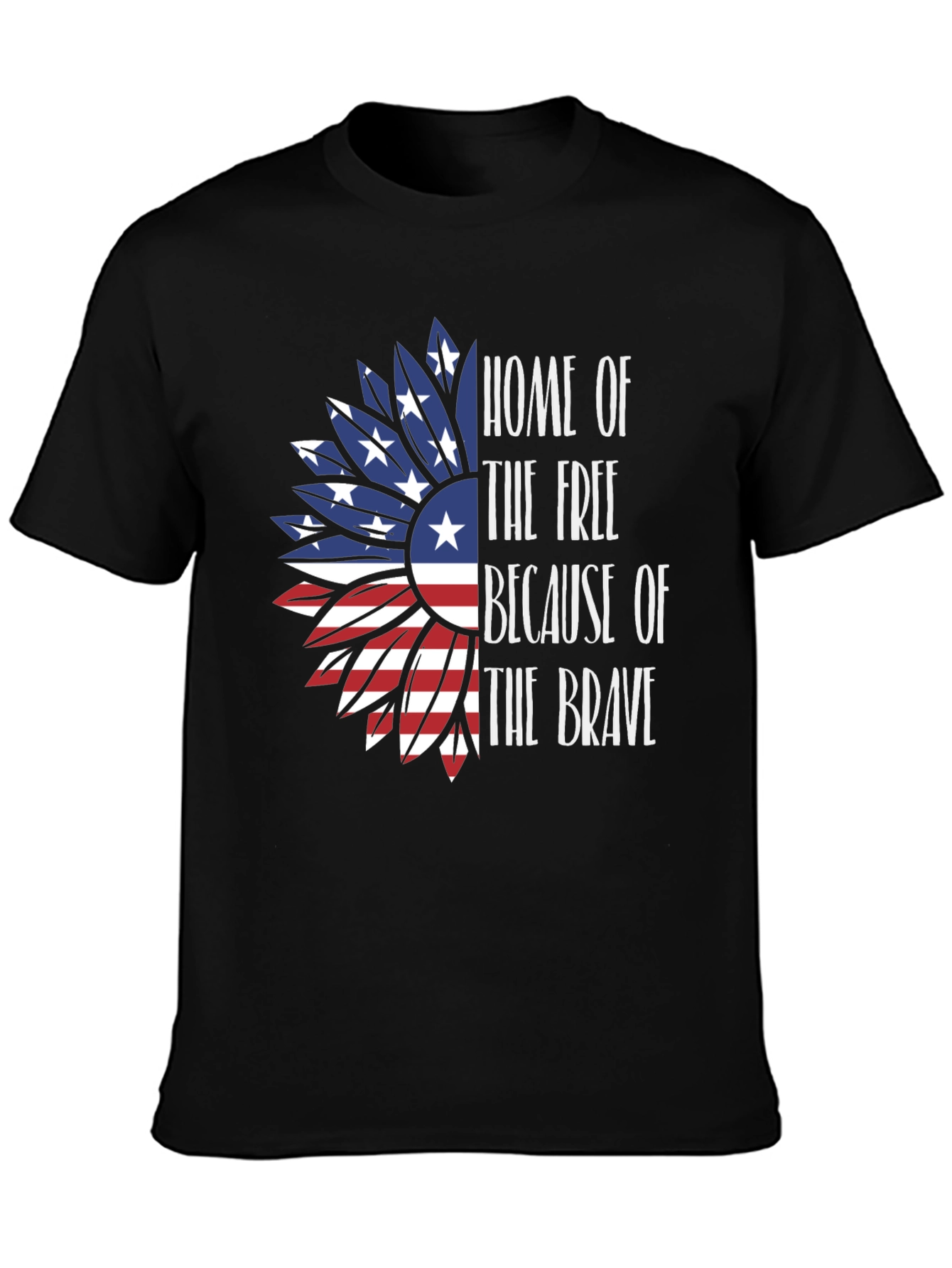 Patriotic Sunflower Graphic T-Shirt