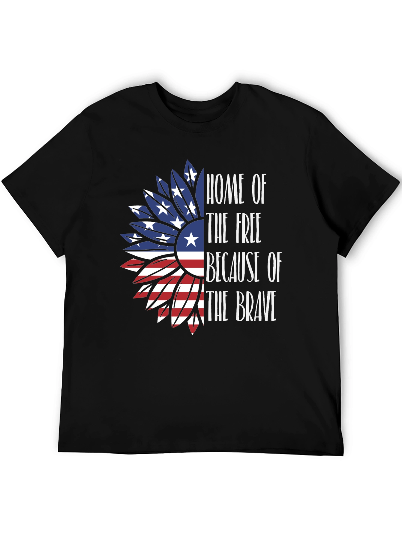 Patriotic Sunflower Graphic T-Shirt