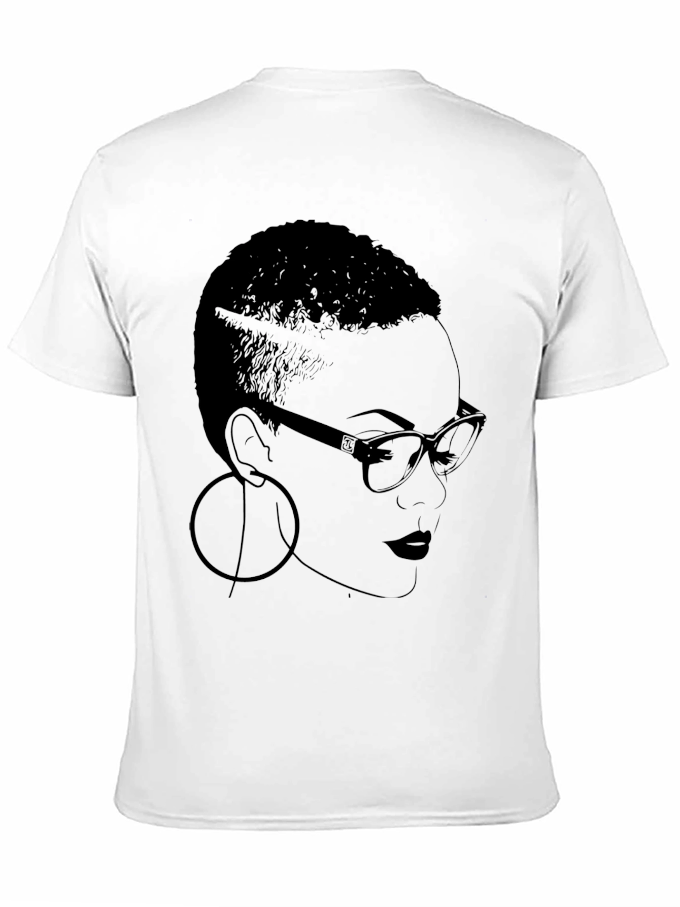 Bold Graphic Tee - Woman with Glasses