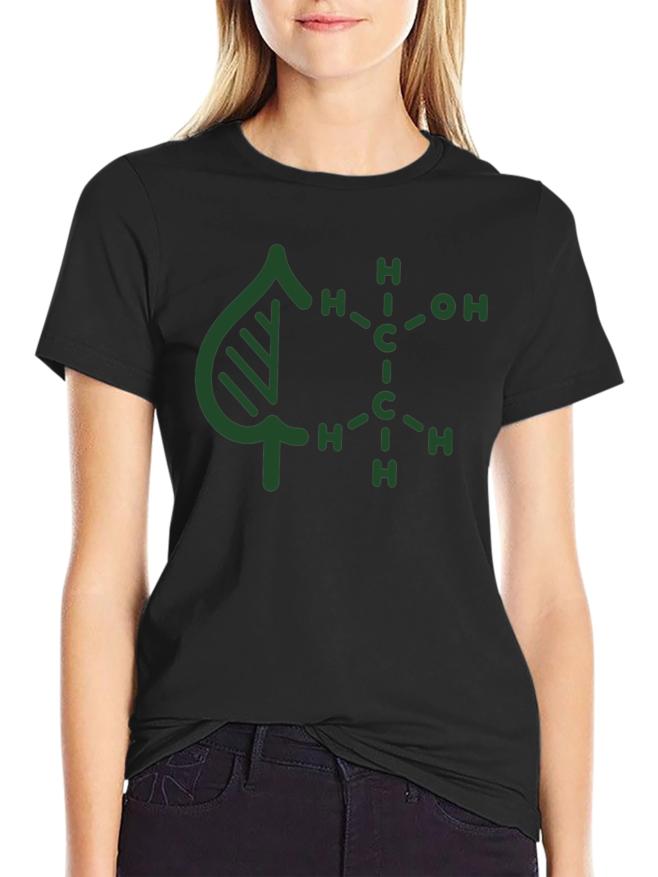 Nature Molecule Graphic Tee - Black Cotton Blend