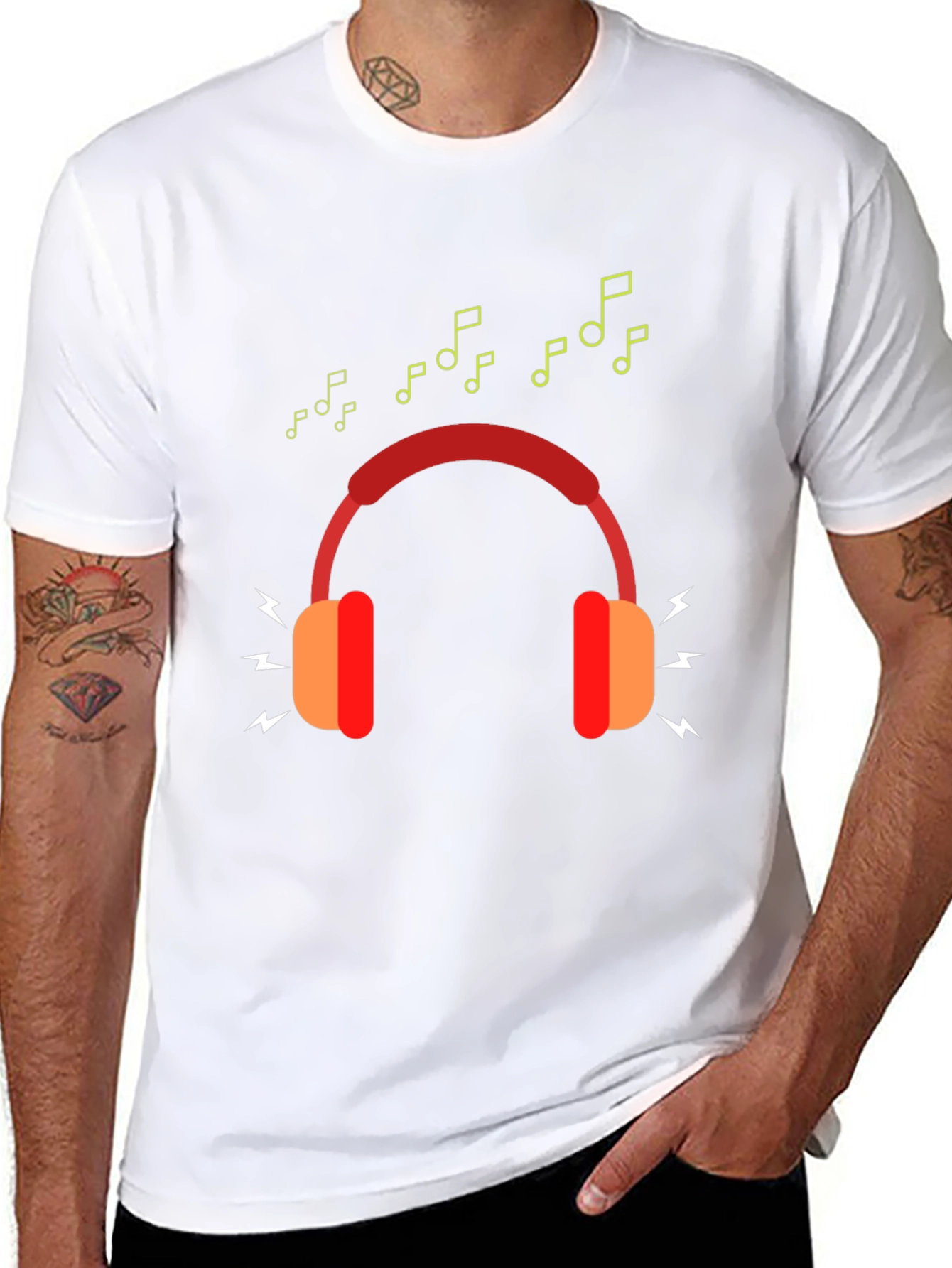 Stylish Music Lovers Graphic T-Shirt