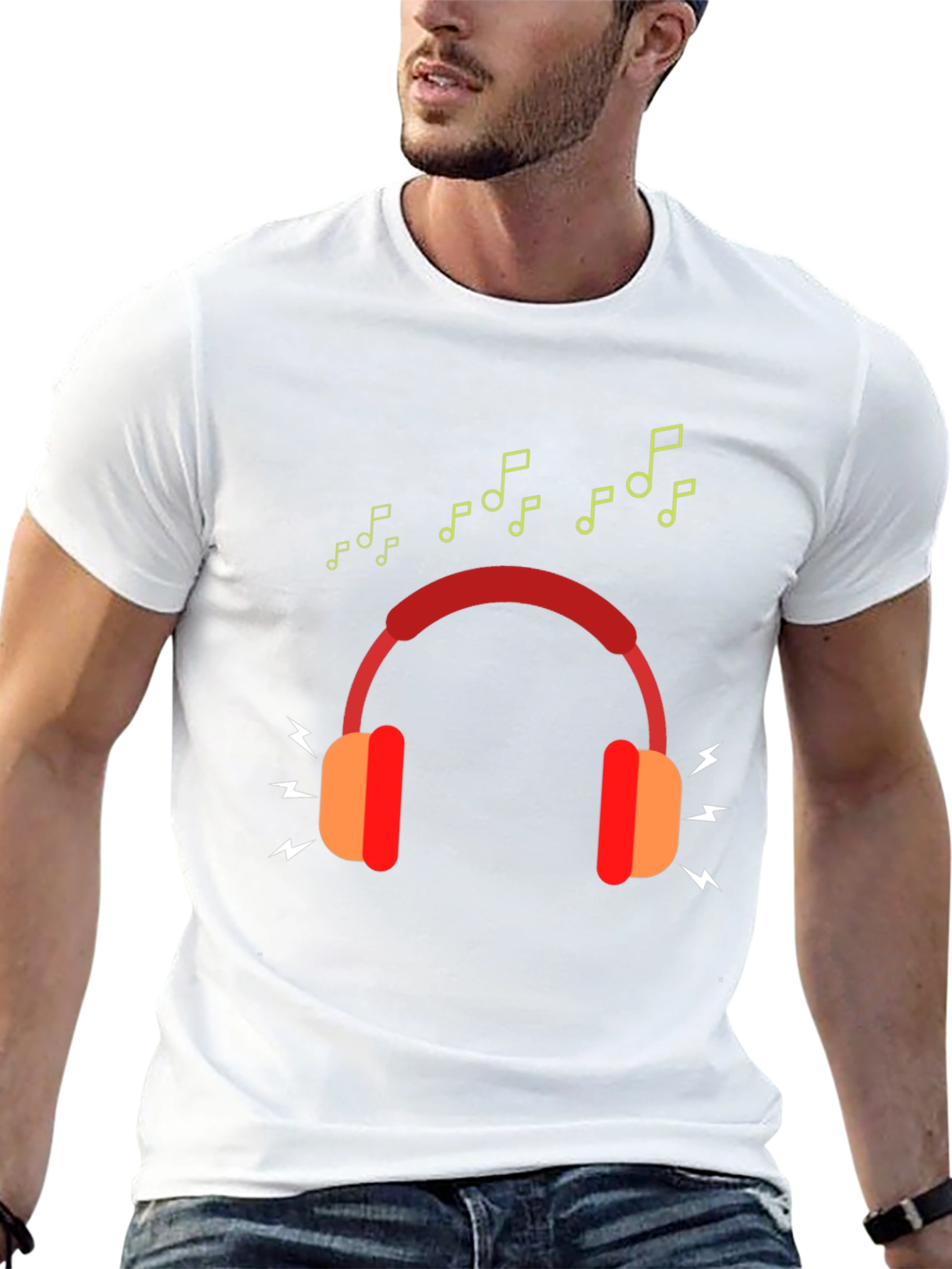 Stylish Music Lovers Graphic T-Shirt