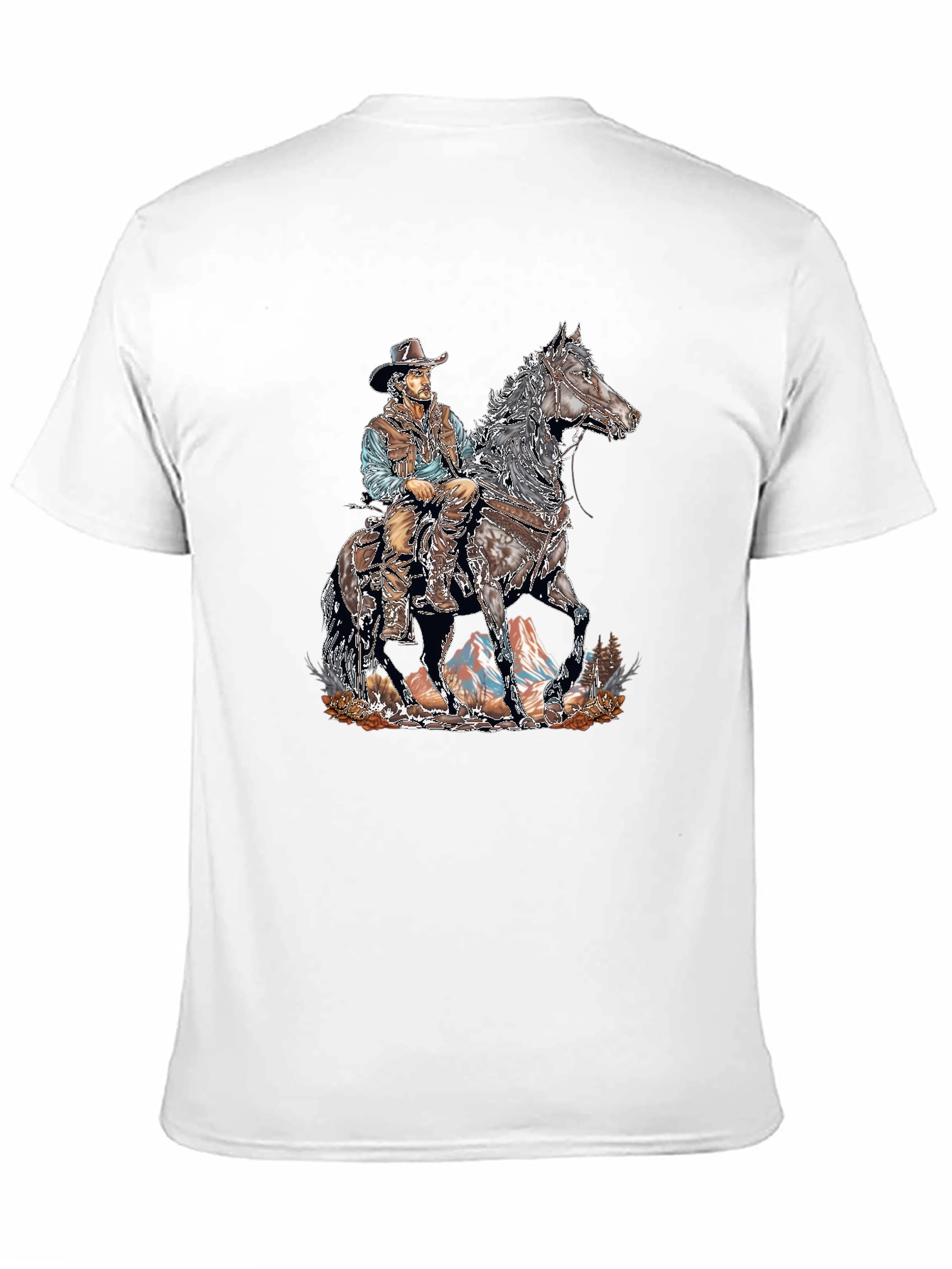 Cowboy on Horseback Graphic T-Shirt
