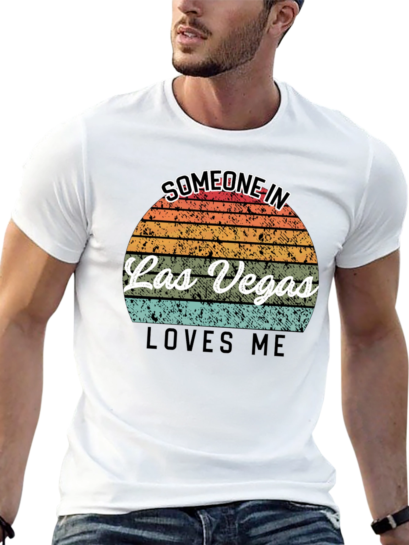 Las Vegas Lover T-Shirt - Retro Sunset Design