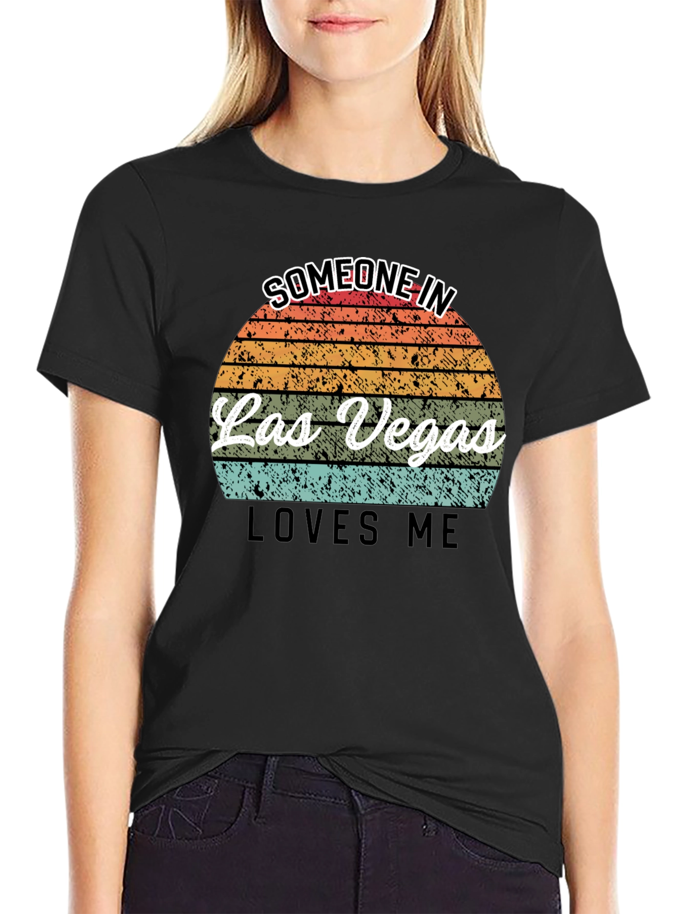 Las Vegas Lover T-Shirt - Retro Sunset Design