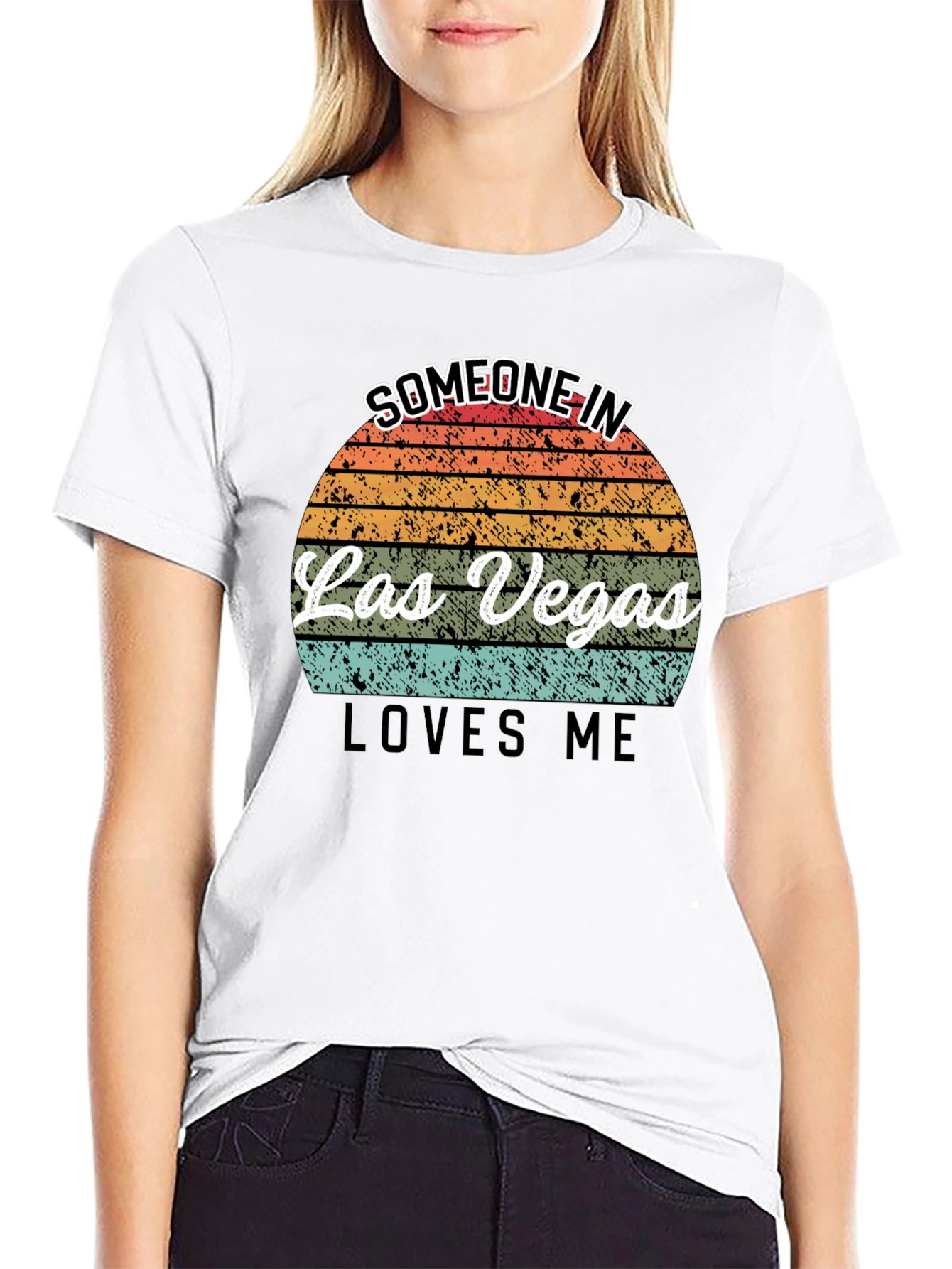 Las Vegas Lover T-Shirt - Retro Sunset Design