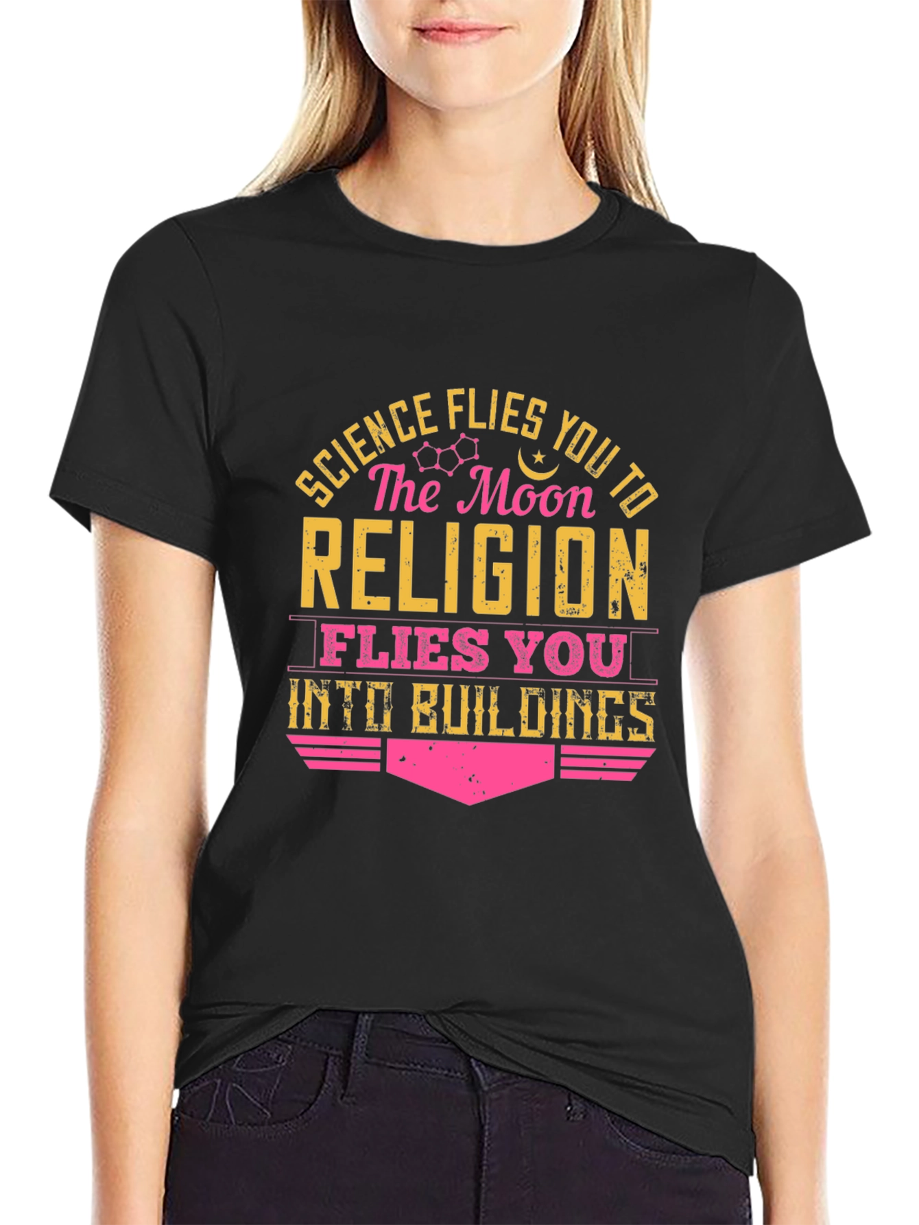 Science vs Religion Graphic Tee