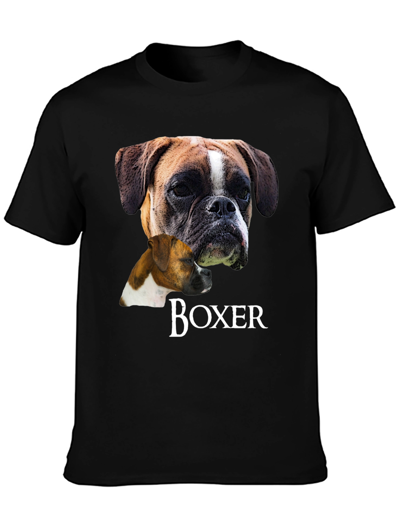 Boxer Dog Graphic T-Shirt - Unisex Black Tee
