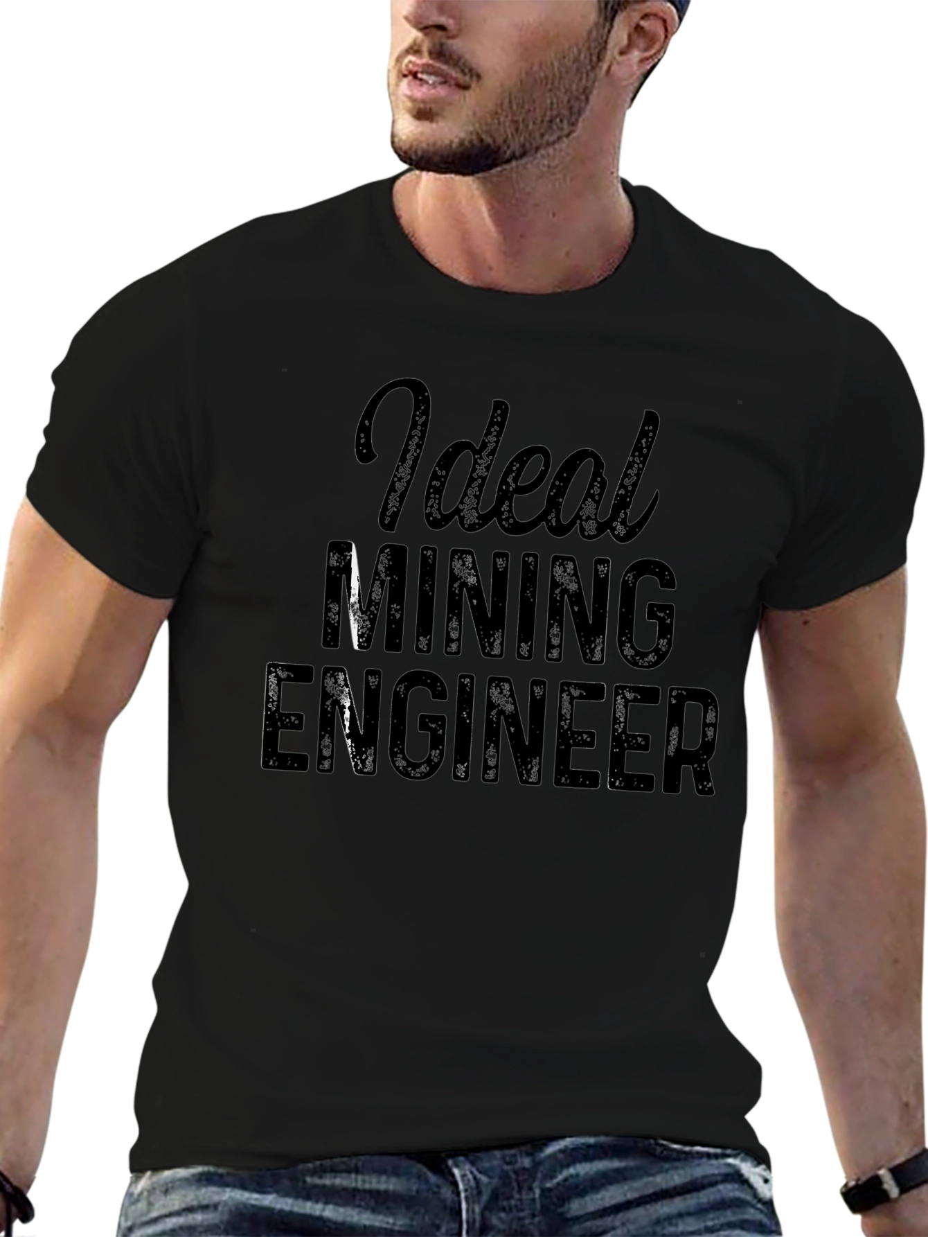 Ideal Mining Engineer Black T-Shirt