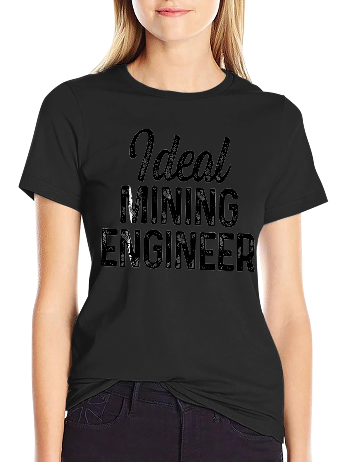 Ideal Mining Engineer Black T-Shirt
