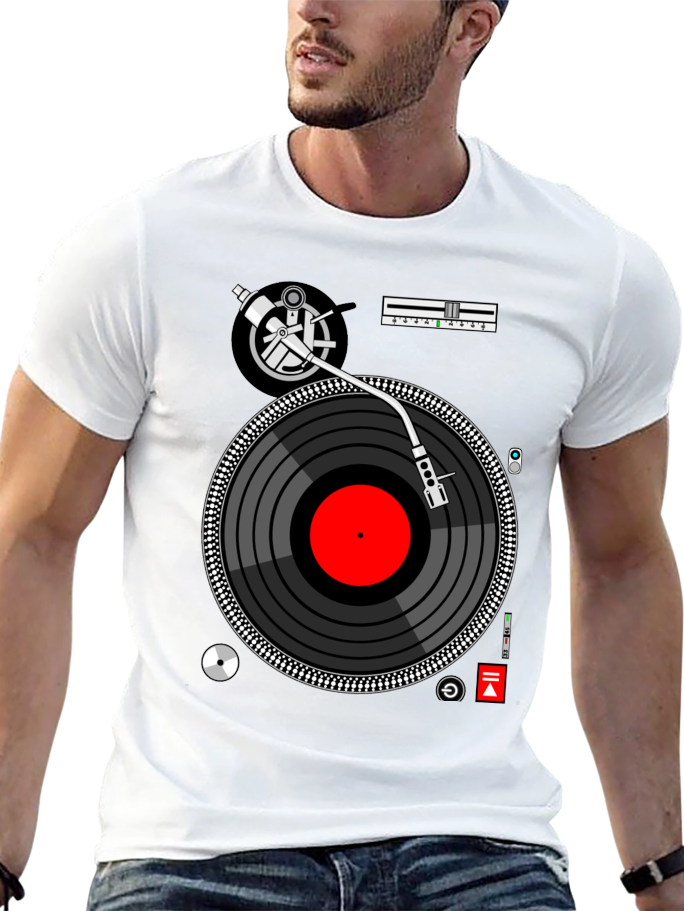 DJ Turntable Graphic T-Shirt