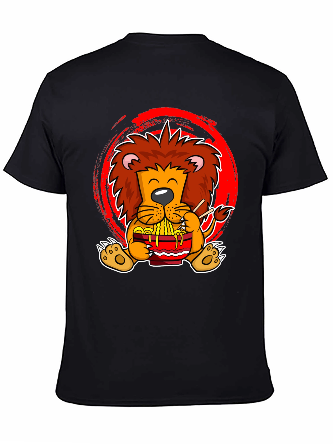 Lion Ramen T-Shirt - Cute Cartoon Graphic Tee