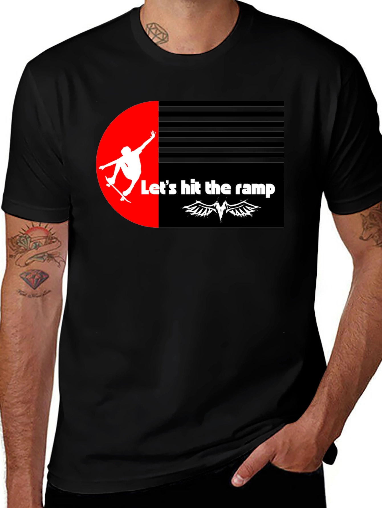 Skateboarding Graphic Tee - Lets Hit the Ramp!