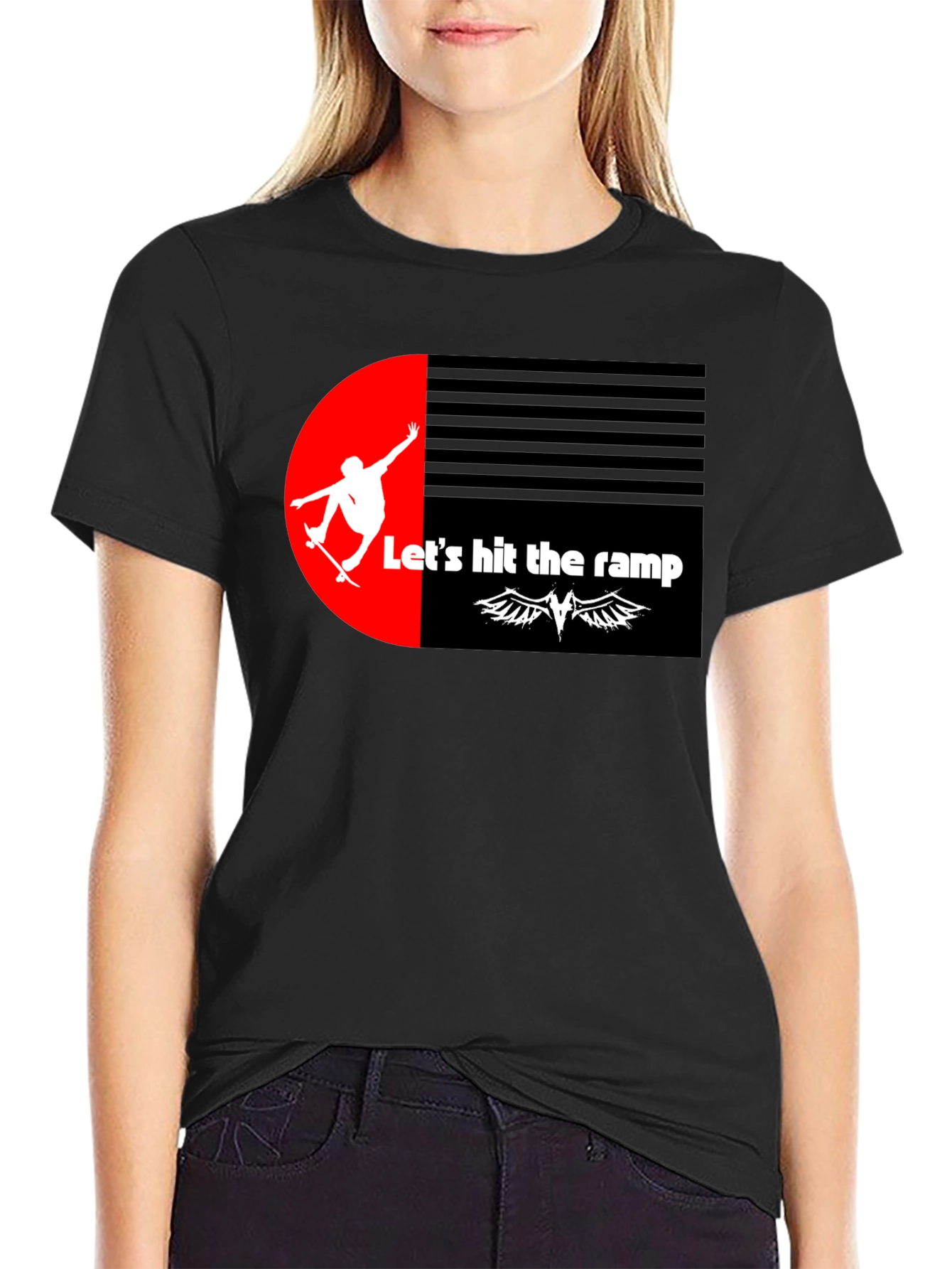 Skateboarding Graphic Tee - Lets Hit the Ramp!