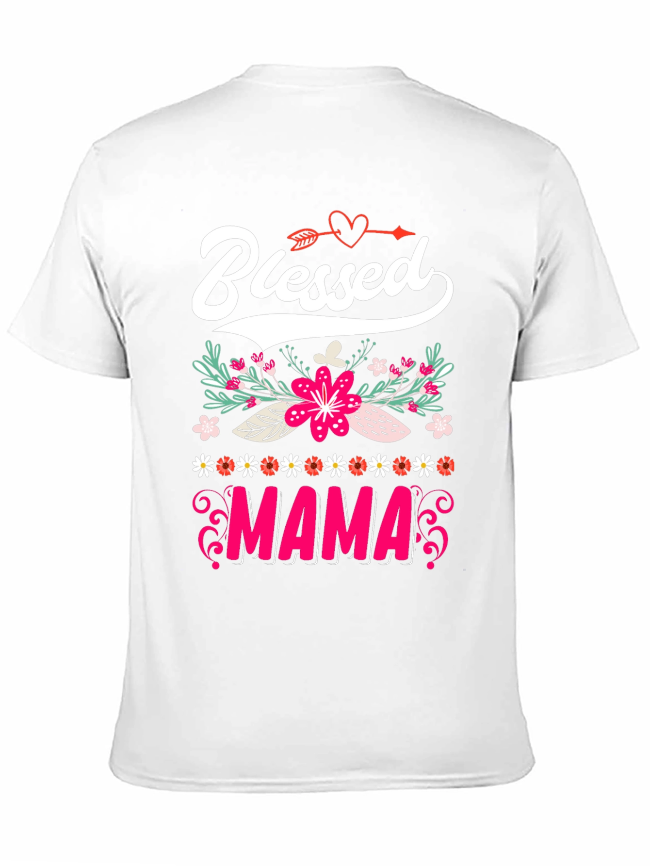 Blessed Mama Floral Graphic T-Shirt