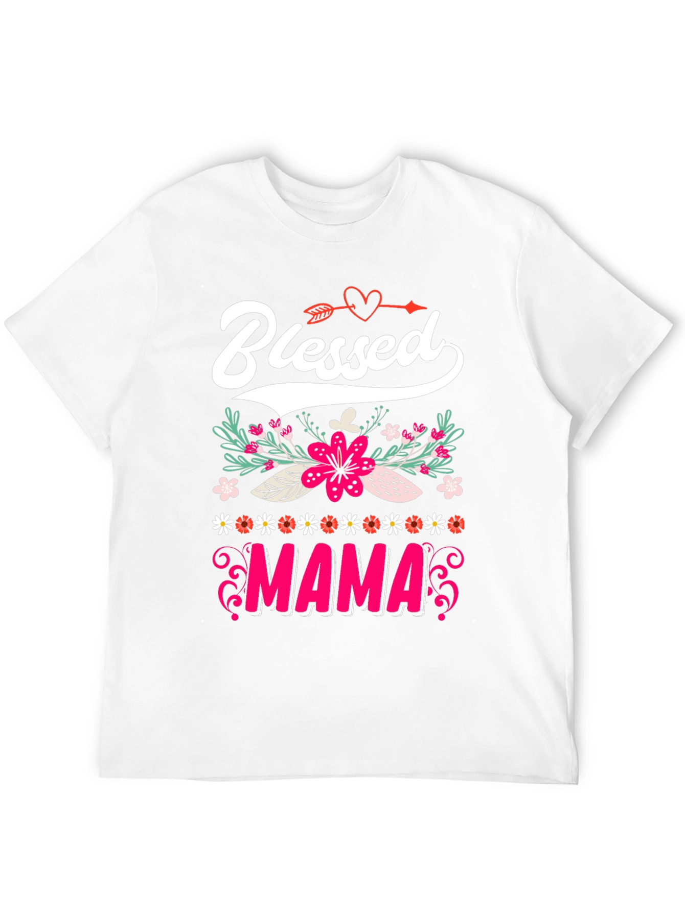 Blessed Mama Floral Graphic T-Shirt