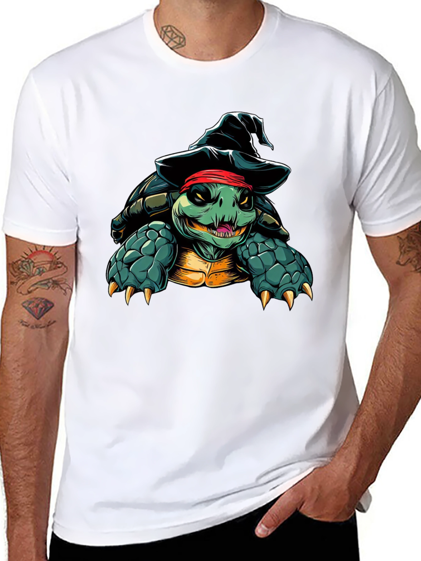 Pirate Turtle Black T-Shirt