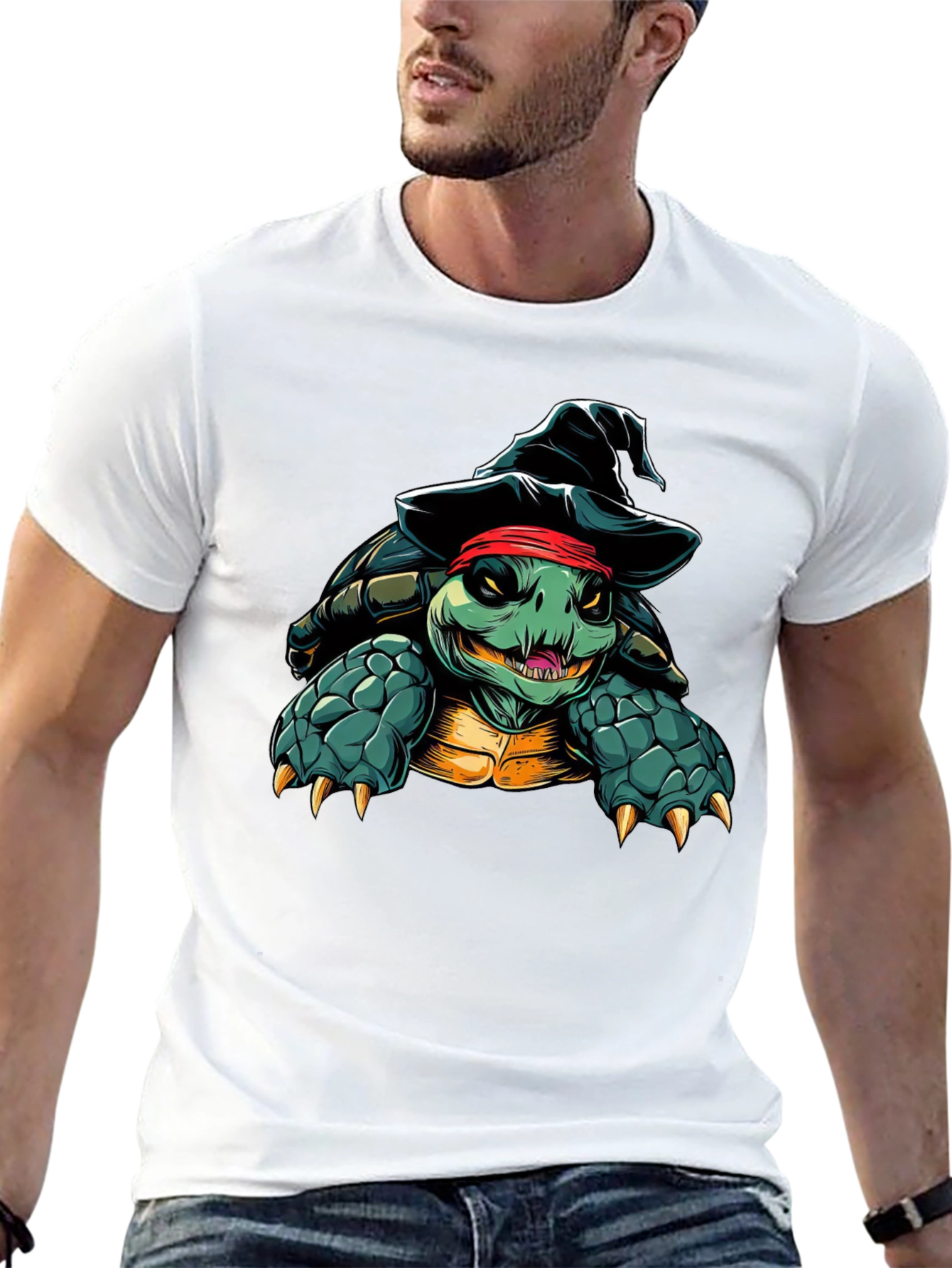 Pirate Turtle Black T-Shirt