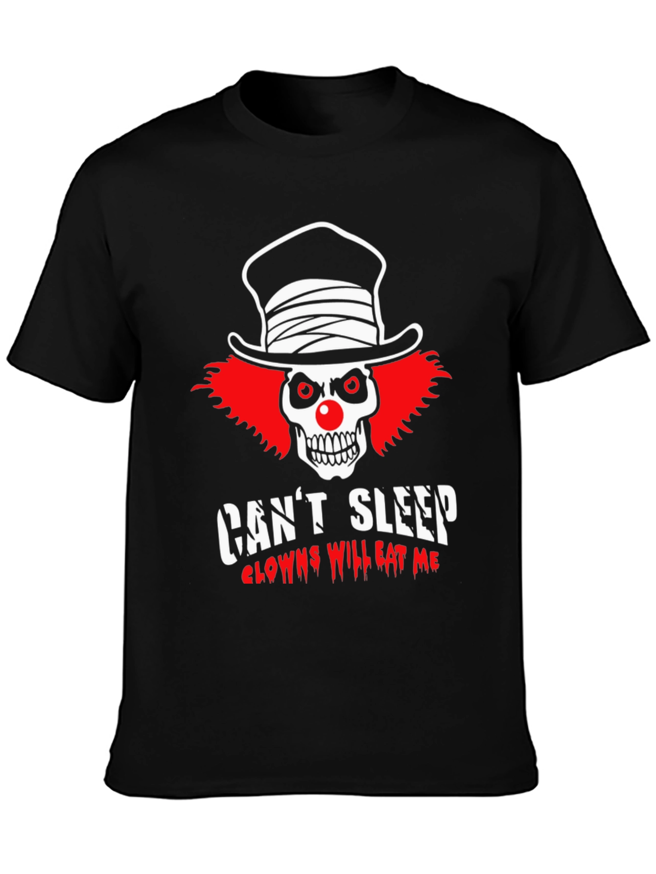 Clown Skull Graphic T-Shirt - Cant Sleep