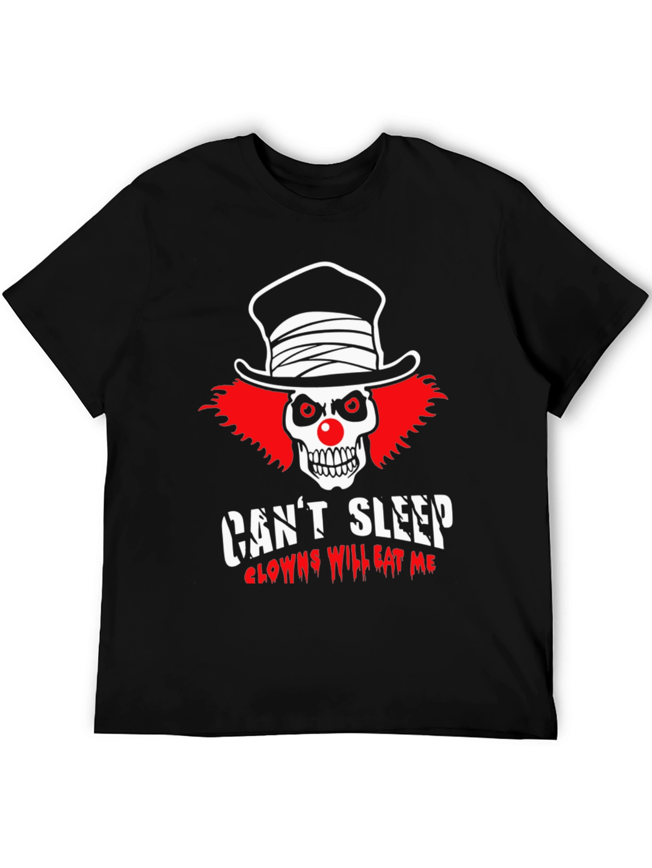 Clown Skull Graphic T-Shirt - Cant Sleep