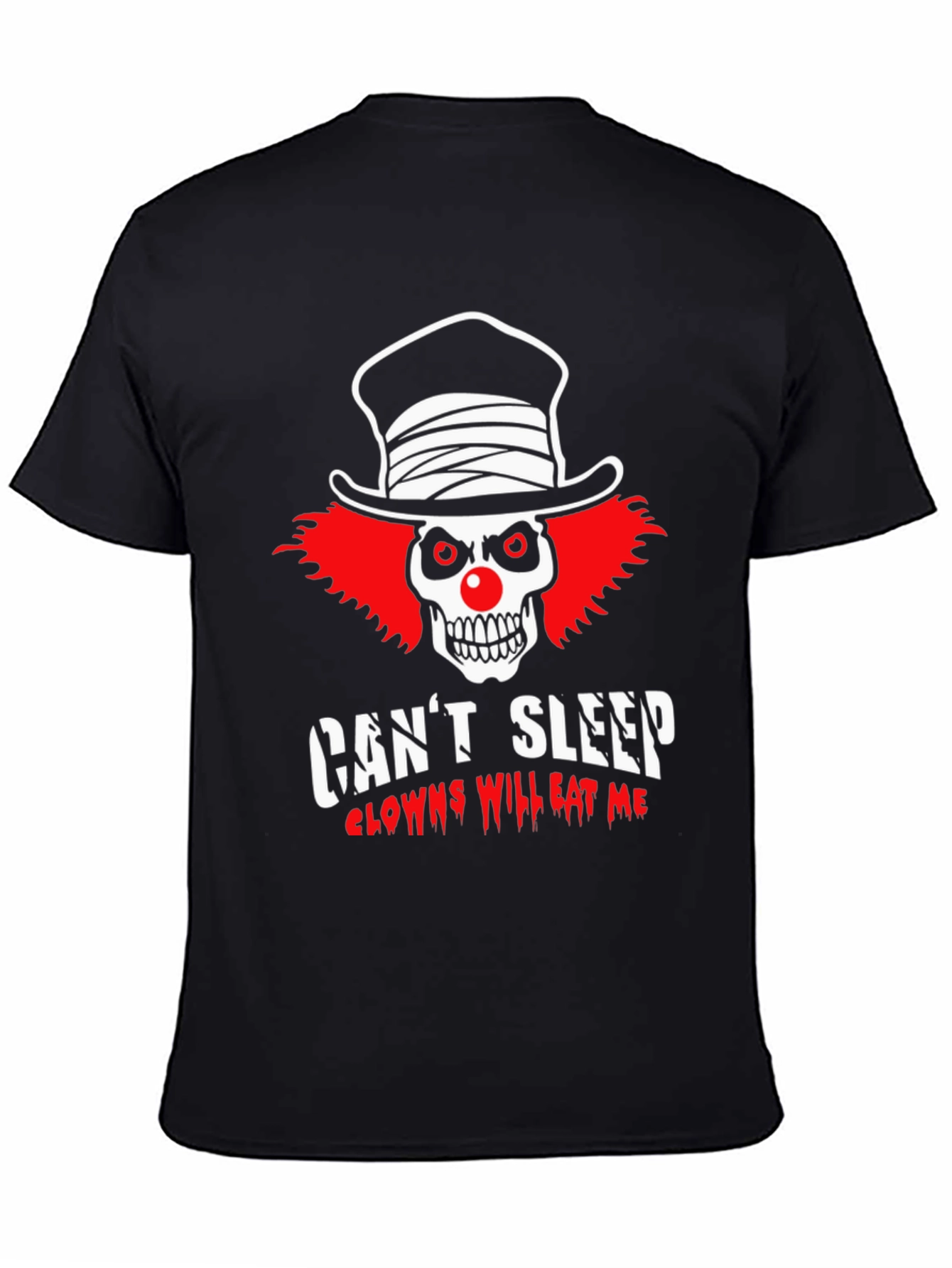 Clown Skull Graphic T-Shirt - Cant Sleep