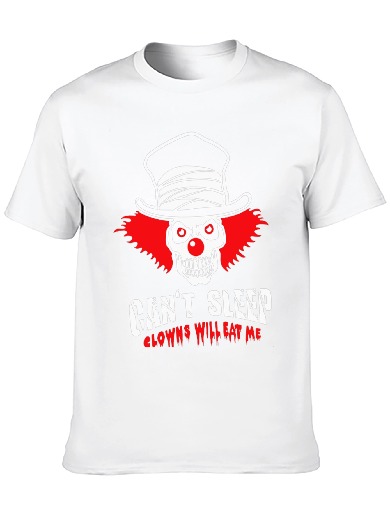 Clown Skull Graphic T-Shirt - Cant Sleep