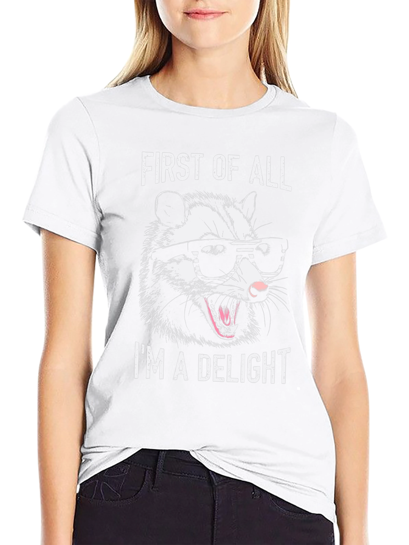 First of All Im a Delight Opossum Graphic Tee
