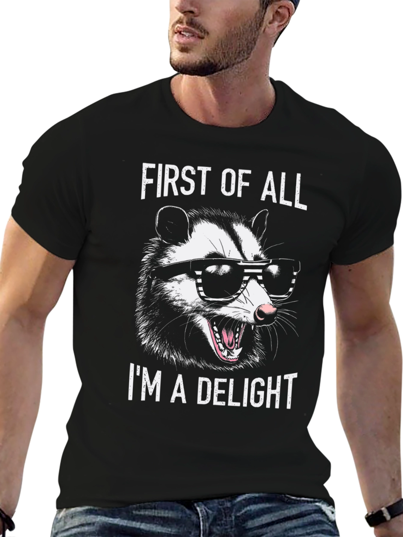 First of All Im a Delight Opossum Graphic Tee