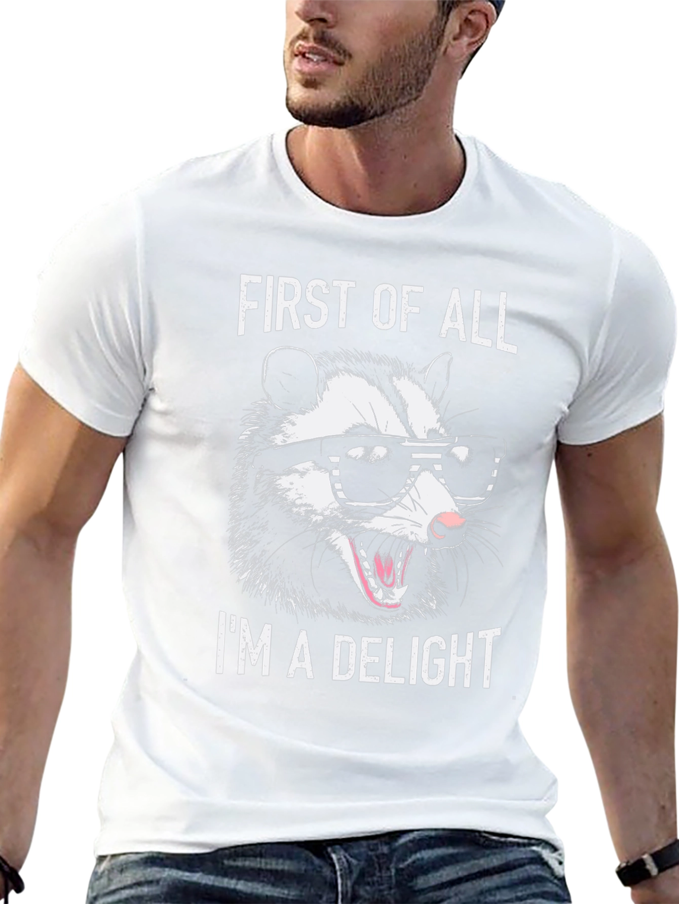First of All Im a Delight Opossum Graphic Tee