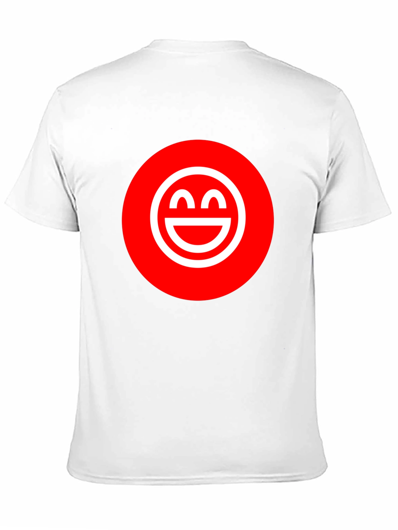 Smiley Face Graphic Tee - Red & White