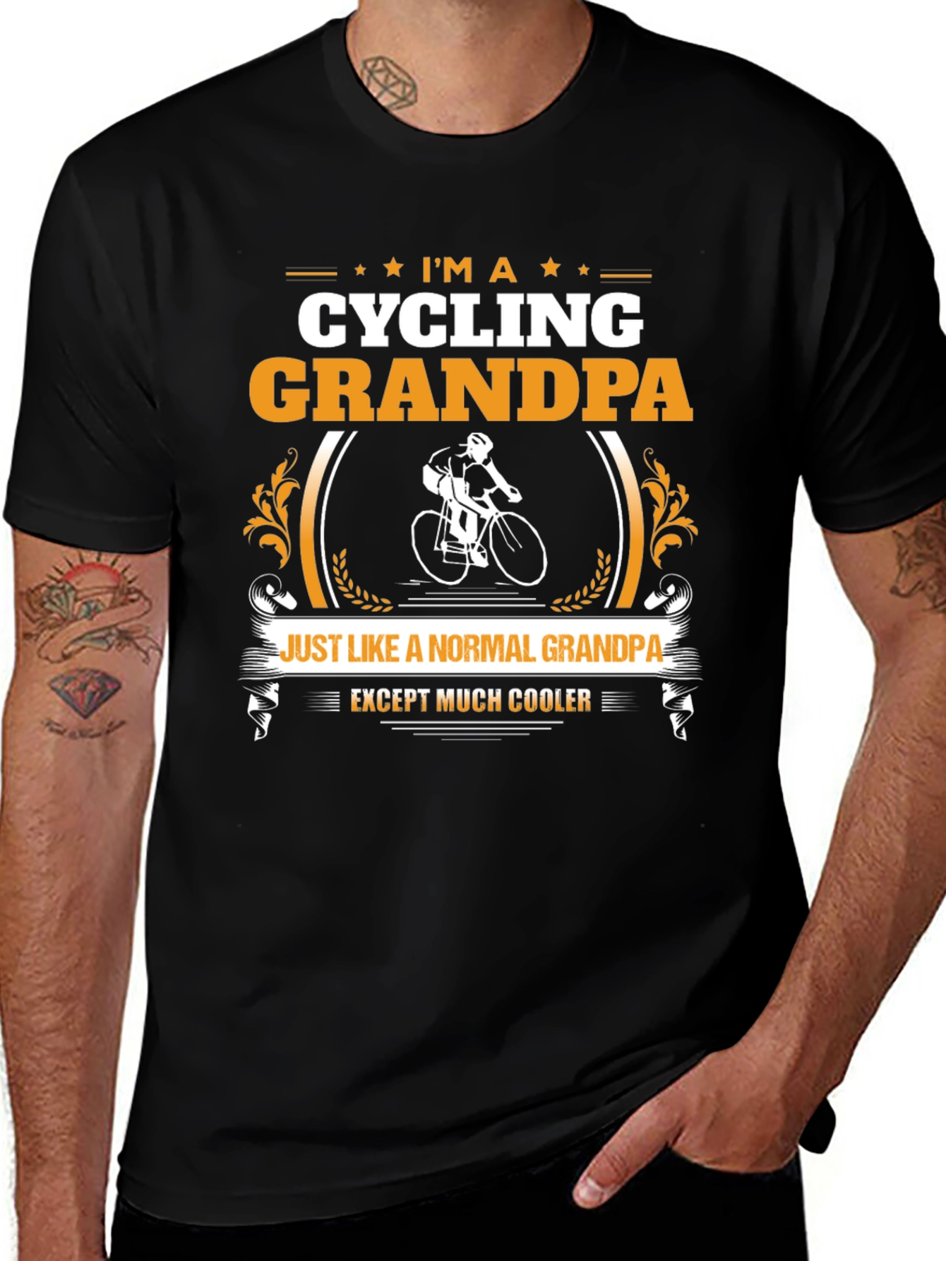 Cycling Grandpa T-Shirt - Cool Biker Grandfather Tee