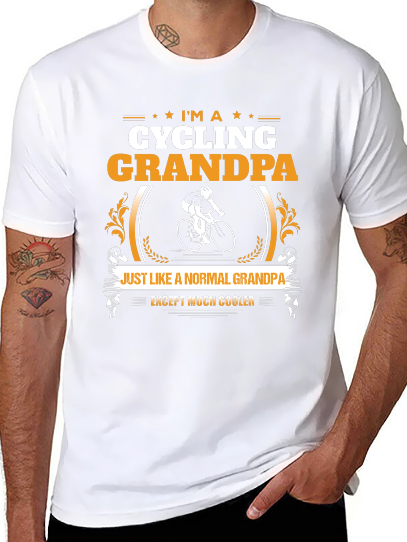 Cycling Grandpa T-Shirt - Cool Biker Grandfather Tee