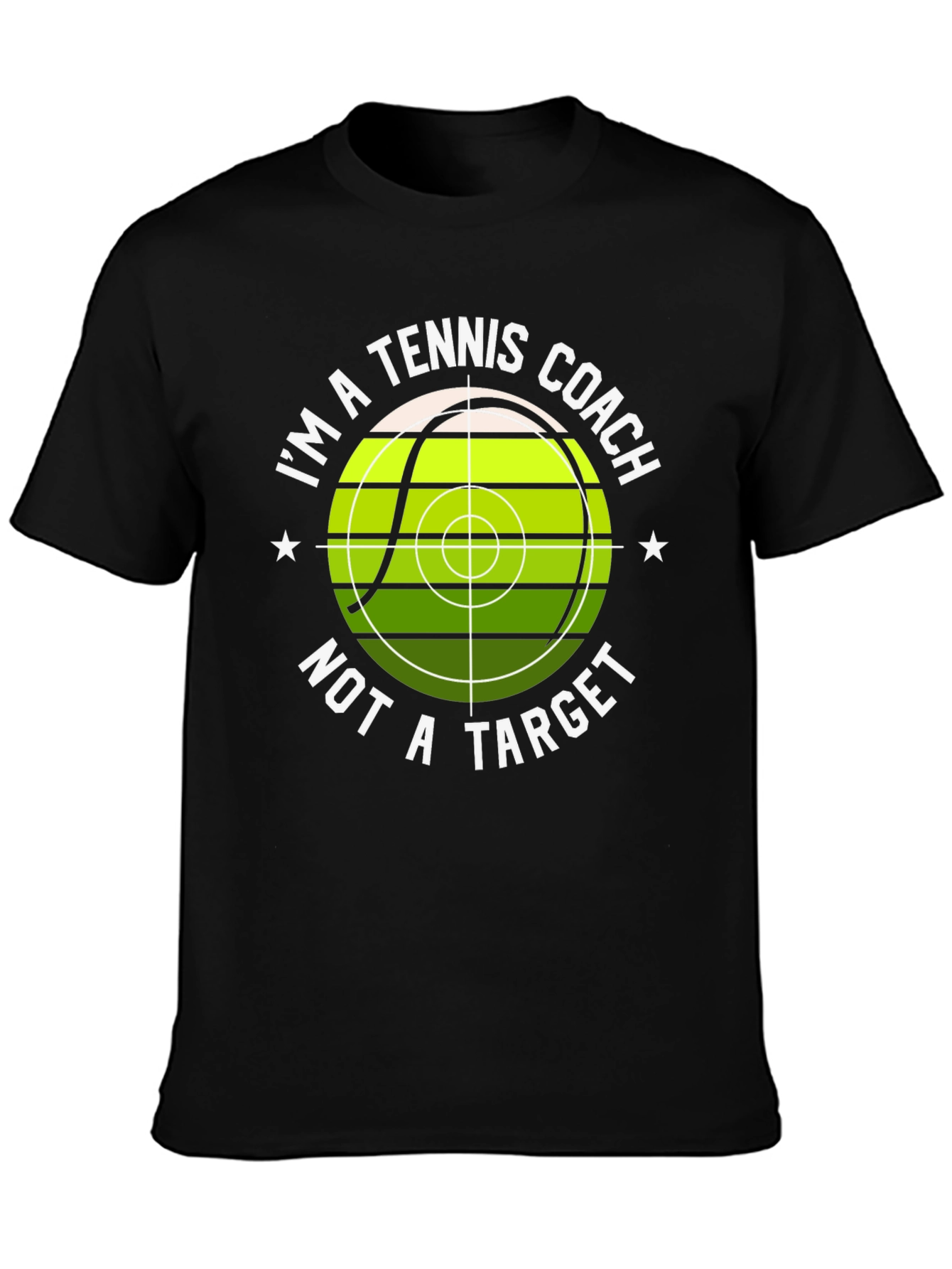 Tennis Coach Novelty Graphic Tee - Not A Target!