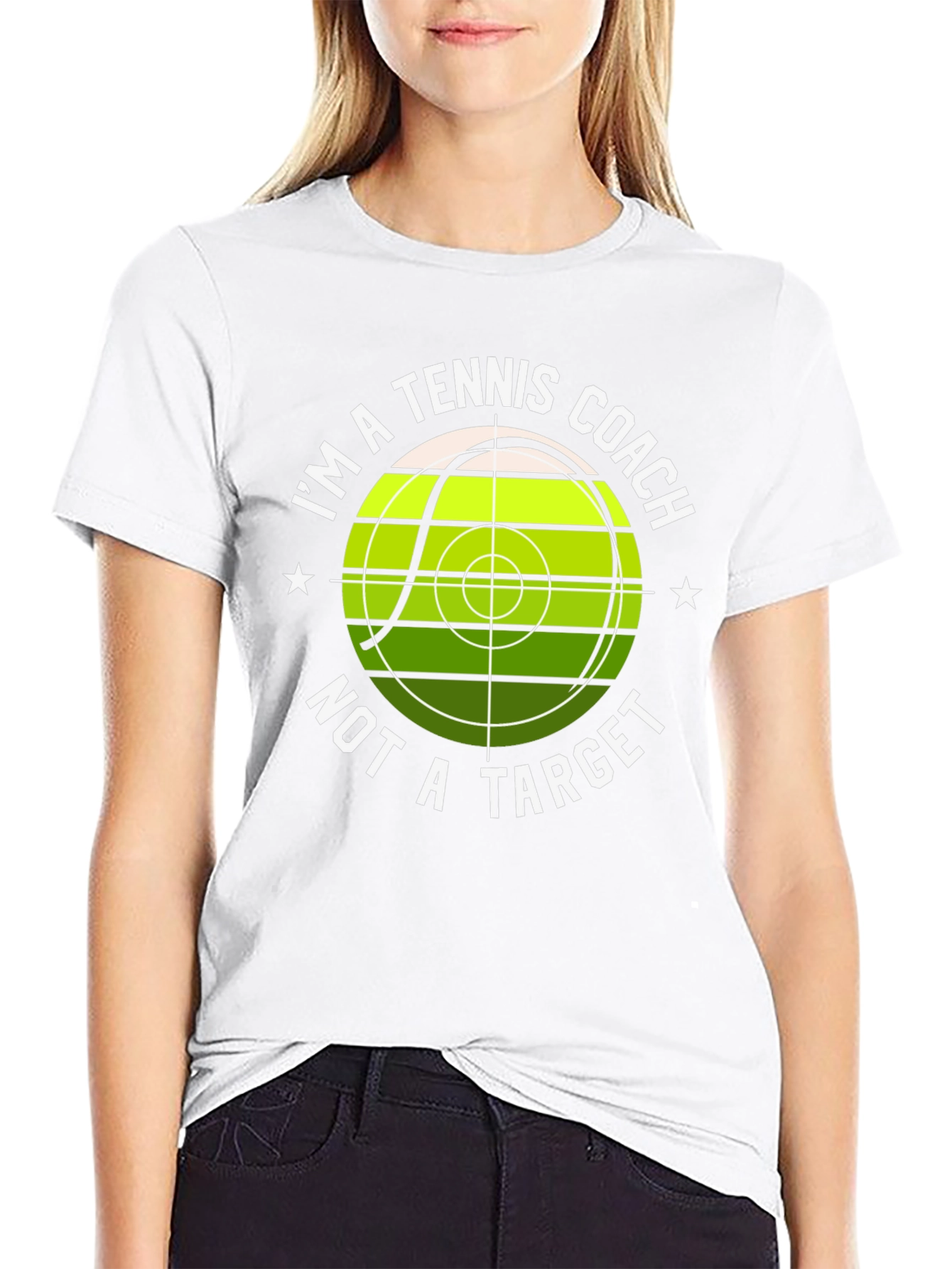 Tennis Coach Novelty Graphic Tee - Not A Target!