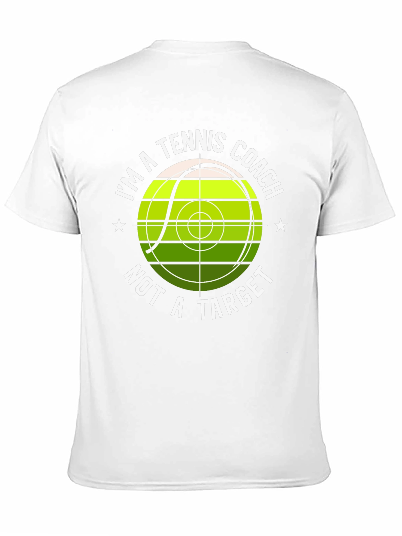 Tennis Coach Novelty Graphic Tee - Not A Target!