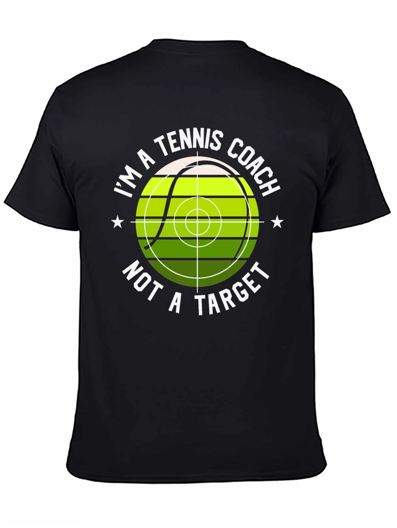 Tennis Coach Novelty Graphic Tee - Not A Target!