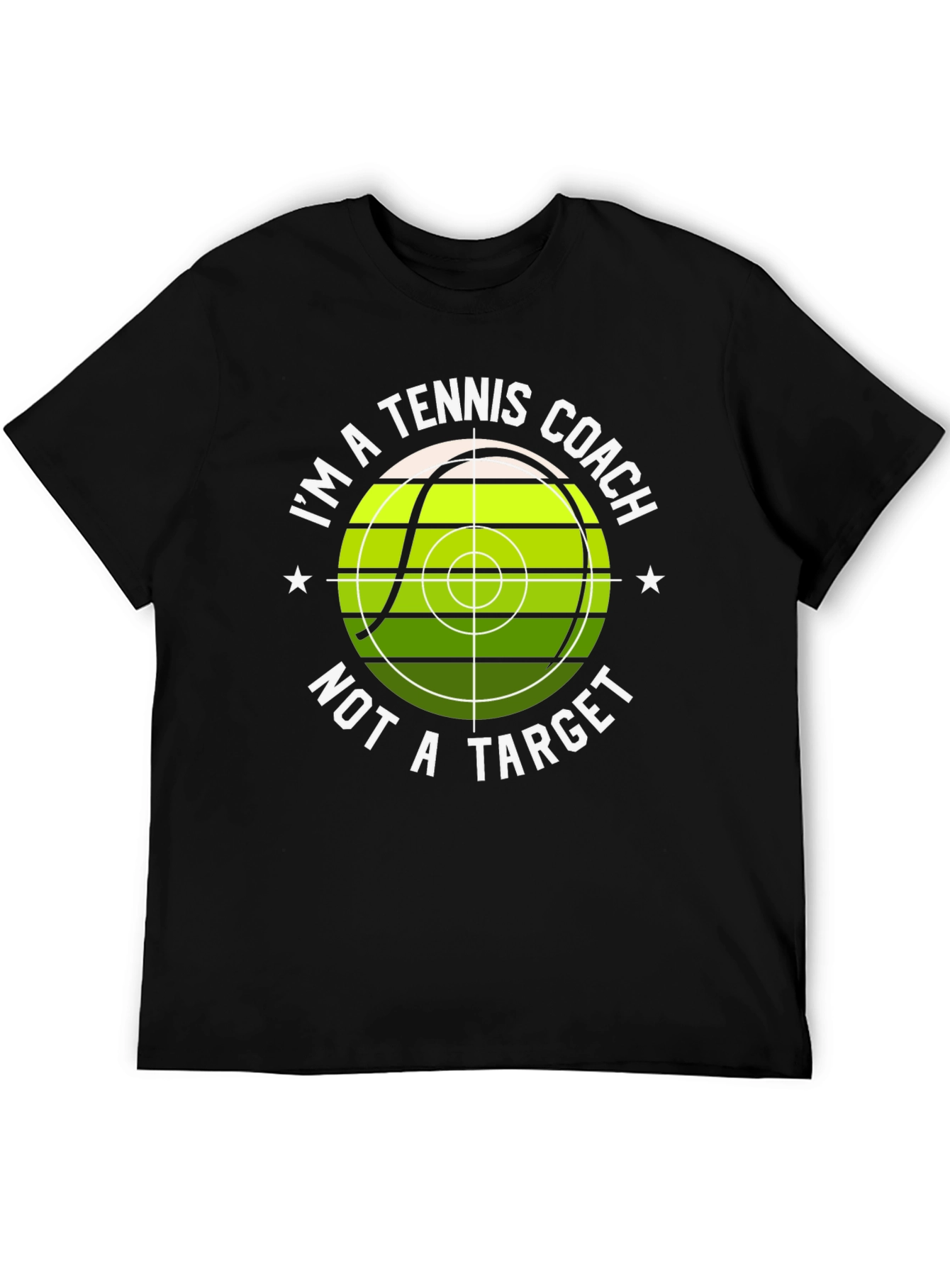 Tennis Coach Novelty Graphic Tee - Not A Target!