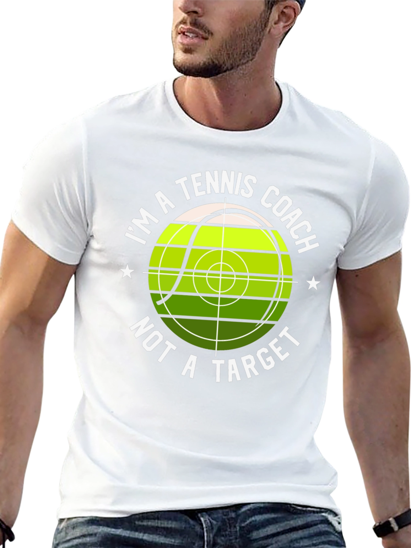 Tennis Coach Novelty Graphic Tee - Not A Target!