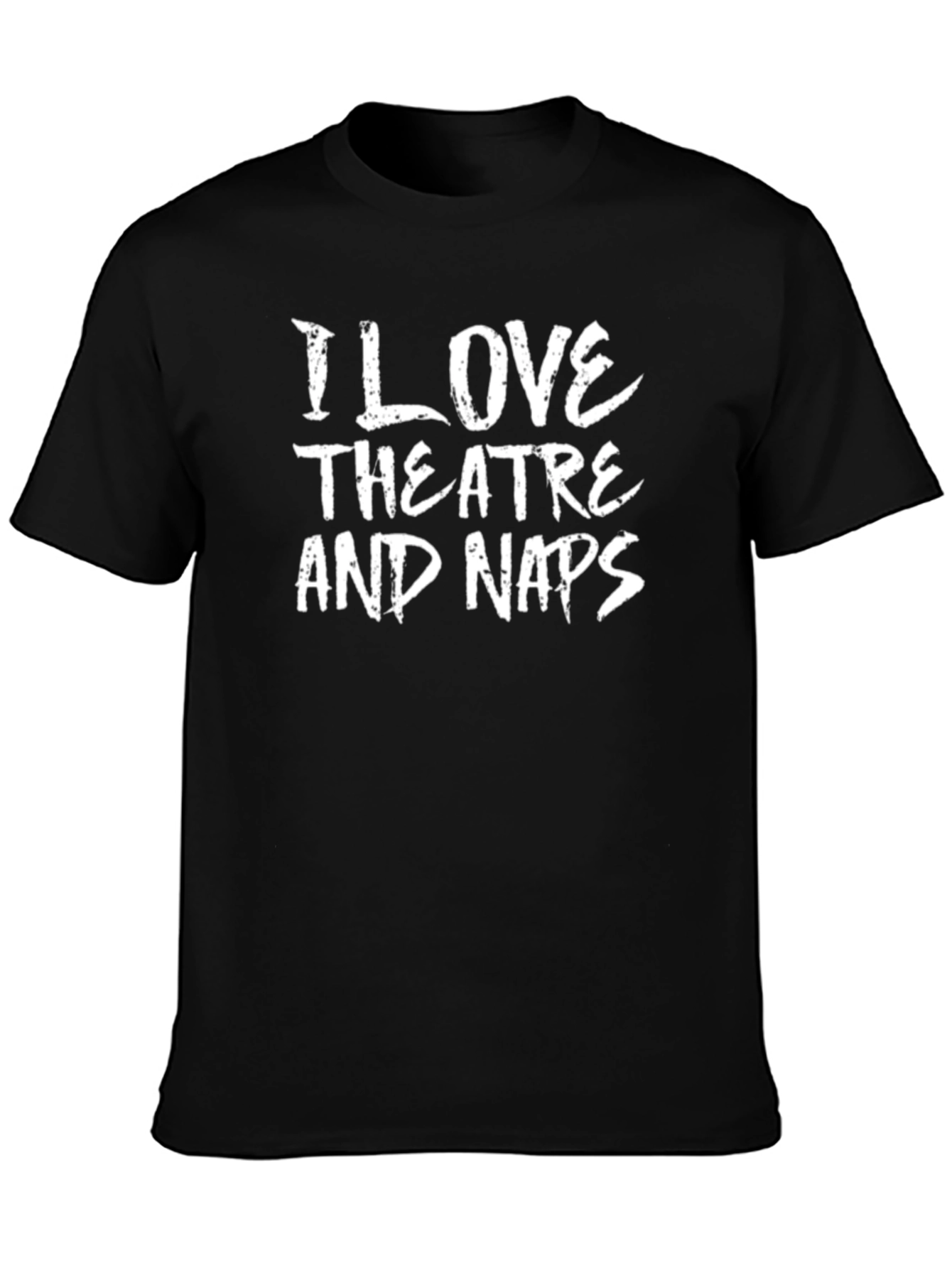 I Love Theatre and Naps Black T-Shirt