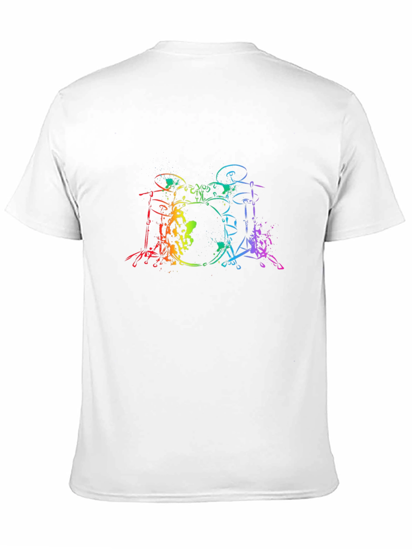 Rainbow Drum Set Graphic Tee - Musician T-Shirt
